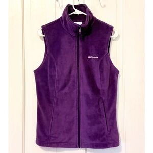Columbia Benton Springs Purple Fleece Full Zip Vest Medium